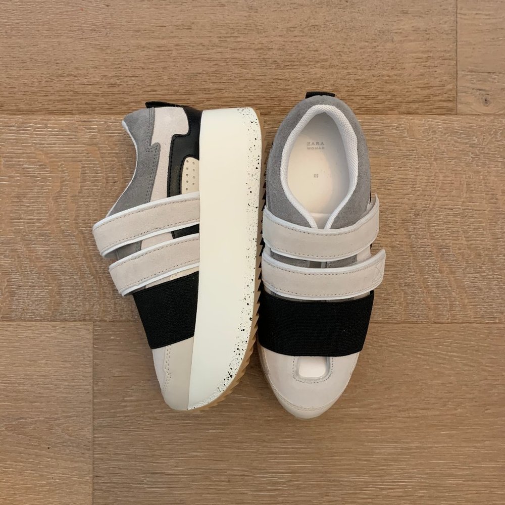 Never Worn Zara Platform Velcro Sneaker